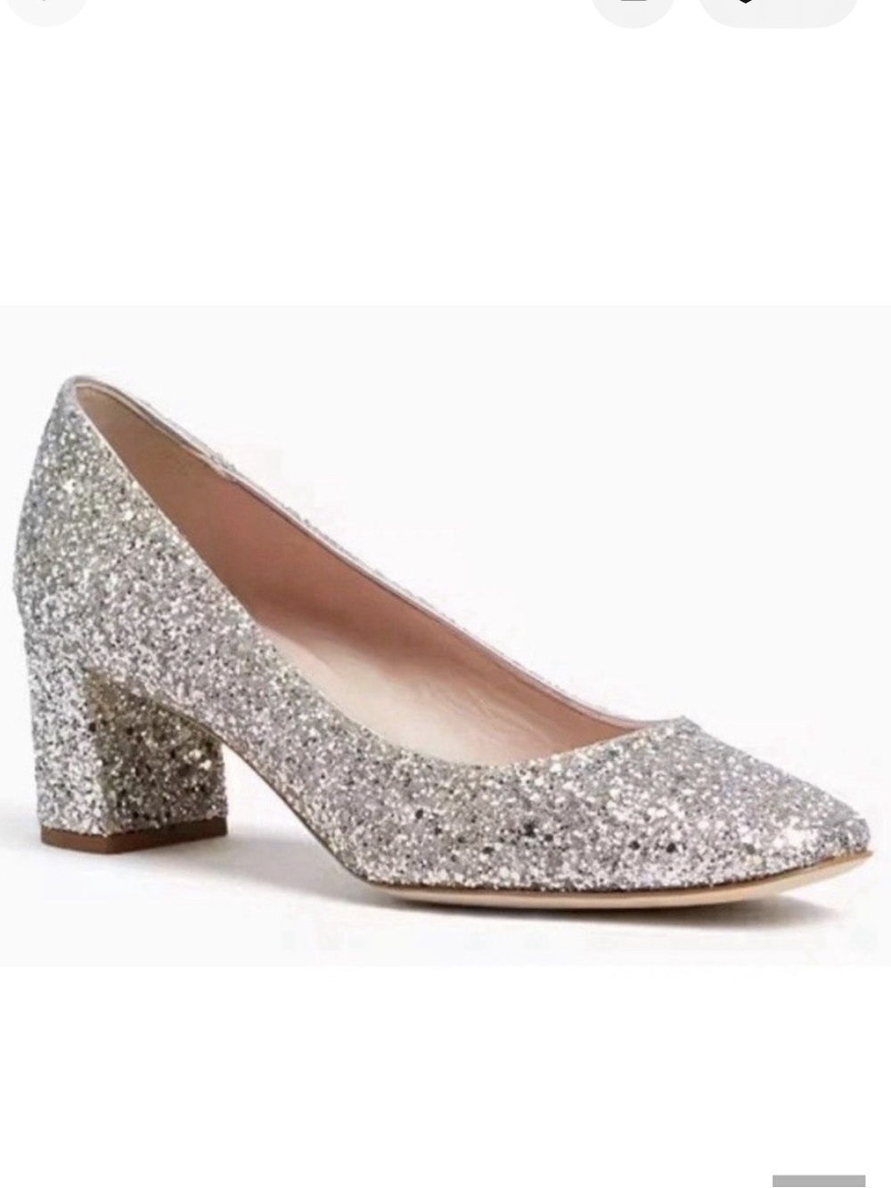 Kate Spade New York Dolores Silver/Gold Glitter Heel Pumps Size 6, 6.5, or 7 - Picture 3 of 10